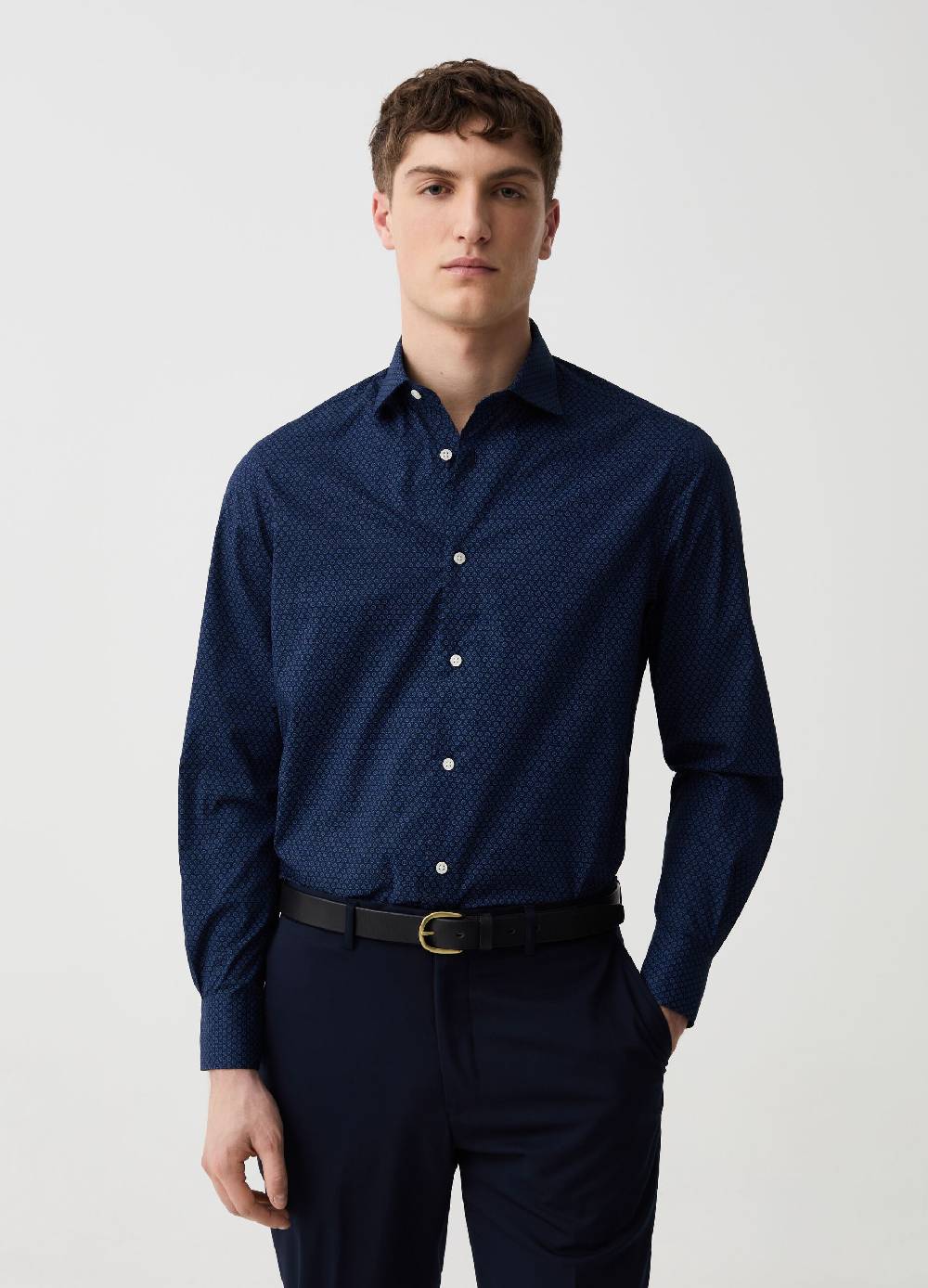 Ovs Camicia Regular Fit Fantasia Micro Fiori