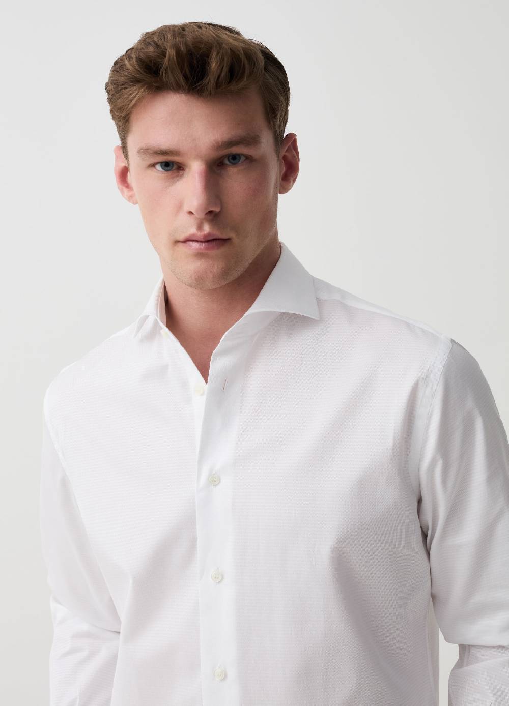 Ovs Camicia Regular Fit In Cotone Doppio Ritorto