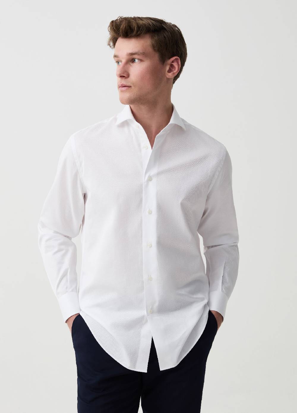 Ovs Camicia regular fit in cotone doppio ritorto
