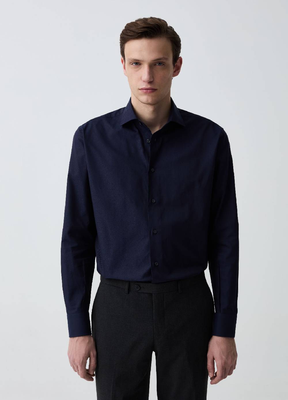 Ovs Camicia Regular Fit In Cotone Doppio Ritorto