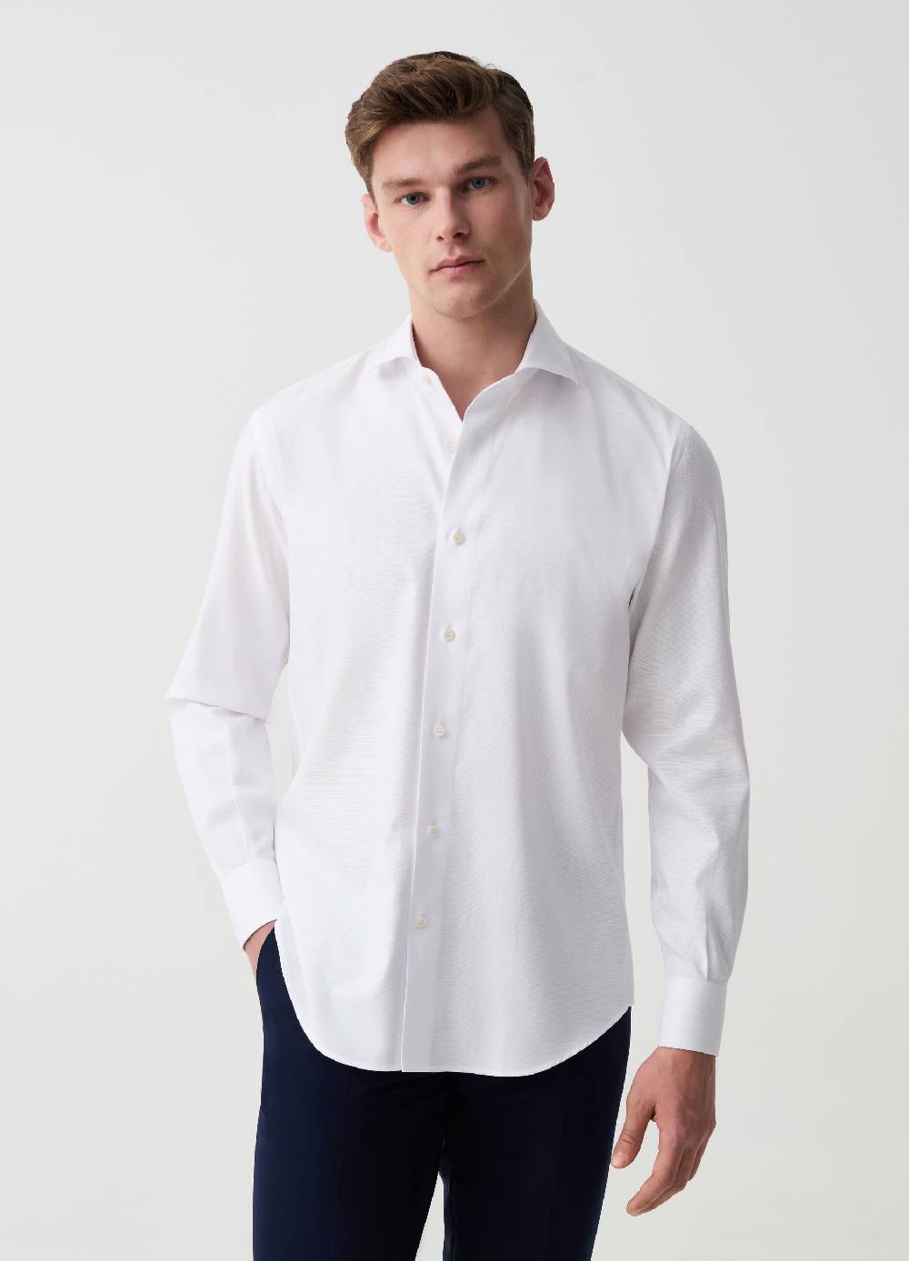 Ovs Camicia Regular Fit In Cotone Easy Iron