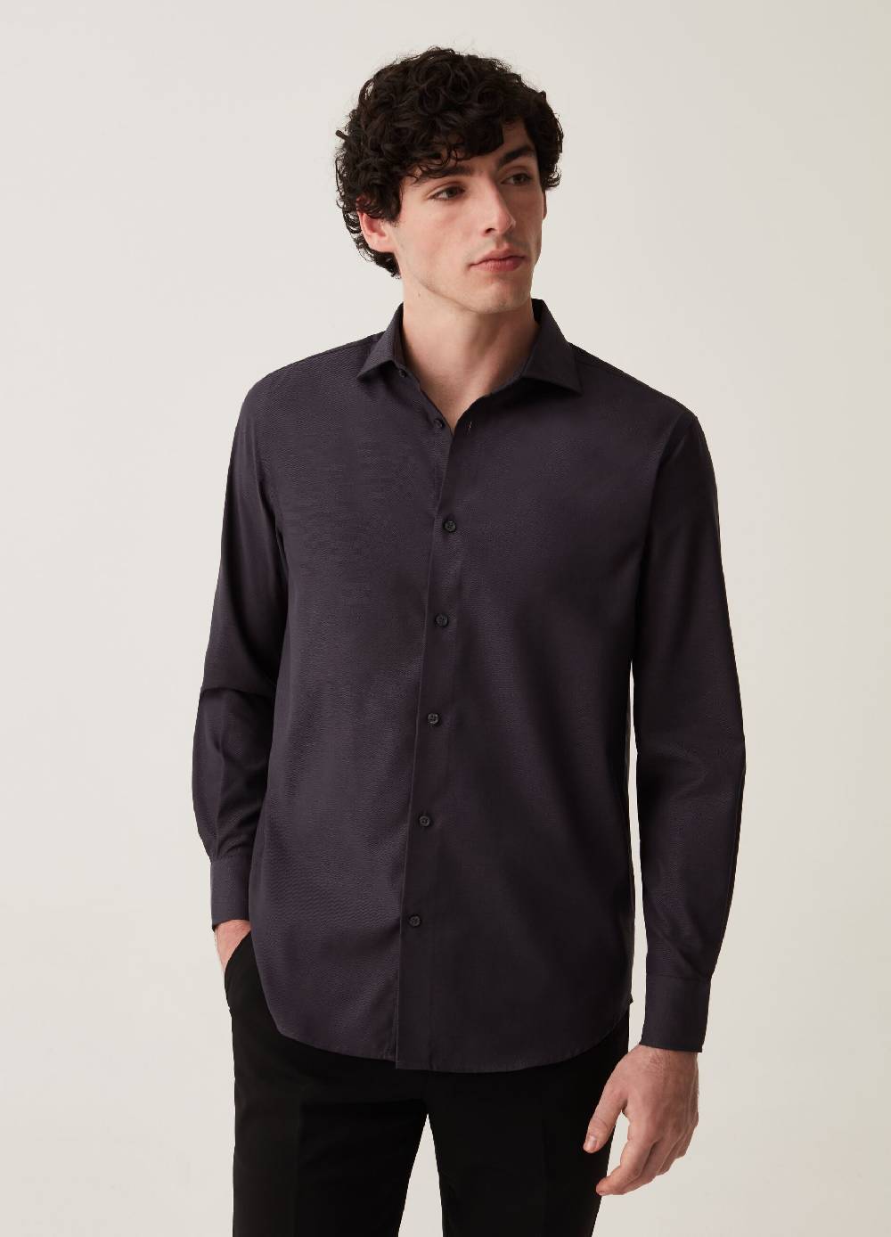 Ovs Camicia Regular Fit In Cotone No Stiro