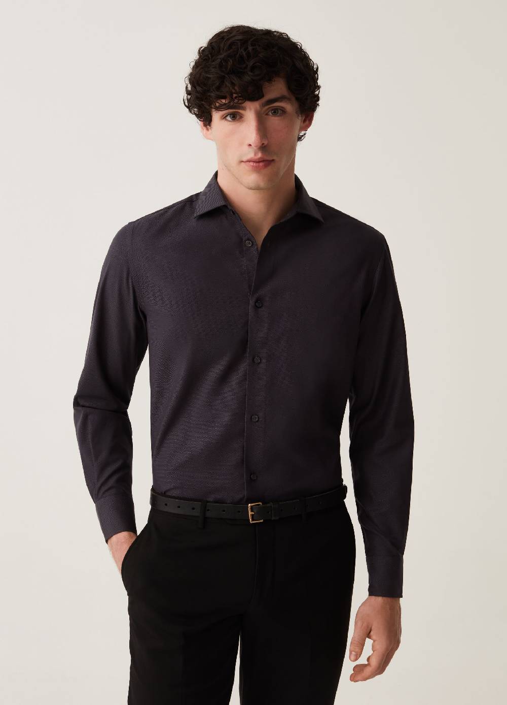 Ovs Camicia regular fit in cotone no stiro