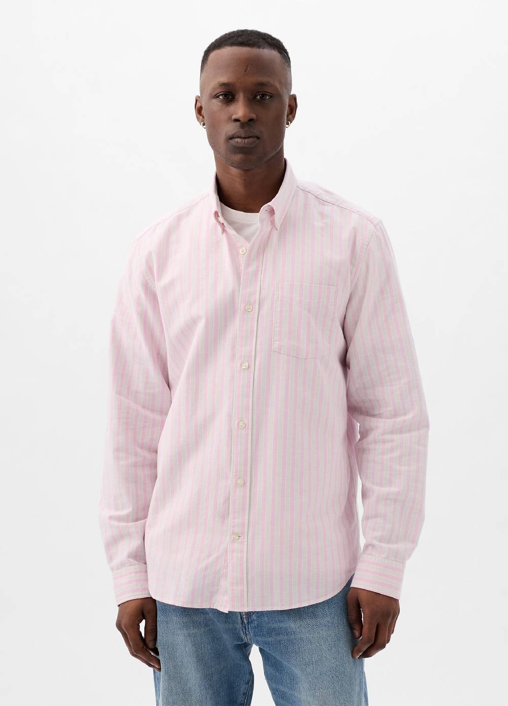 Ovs Camicia Regular Fit In Cotone Oxford A Righe