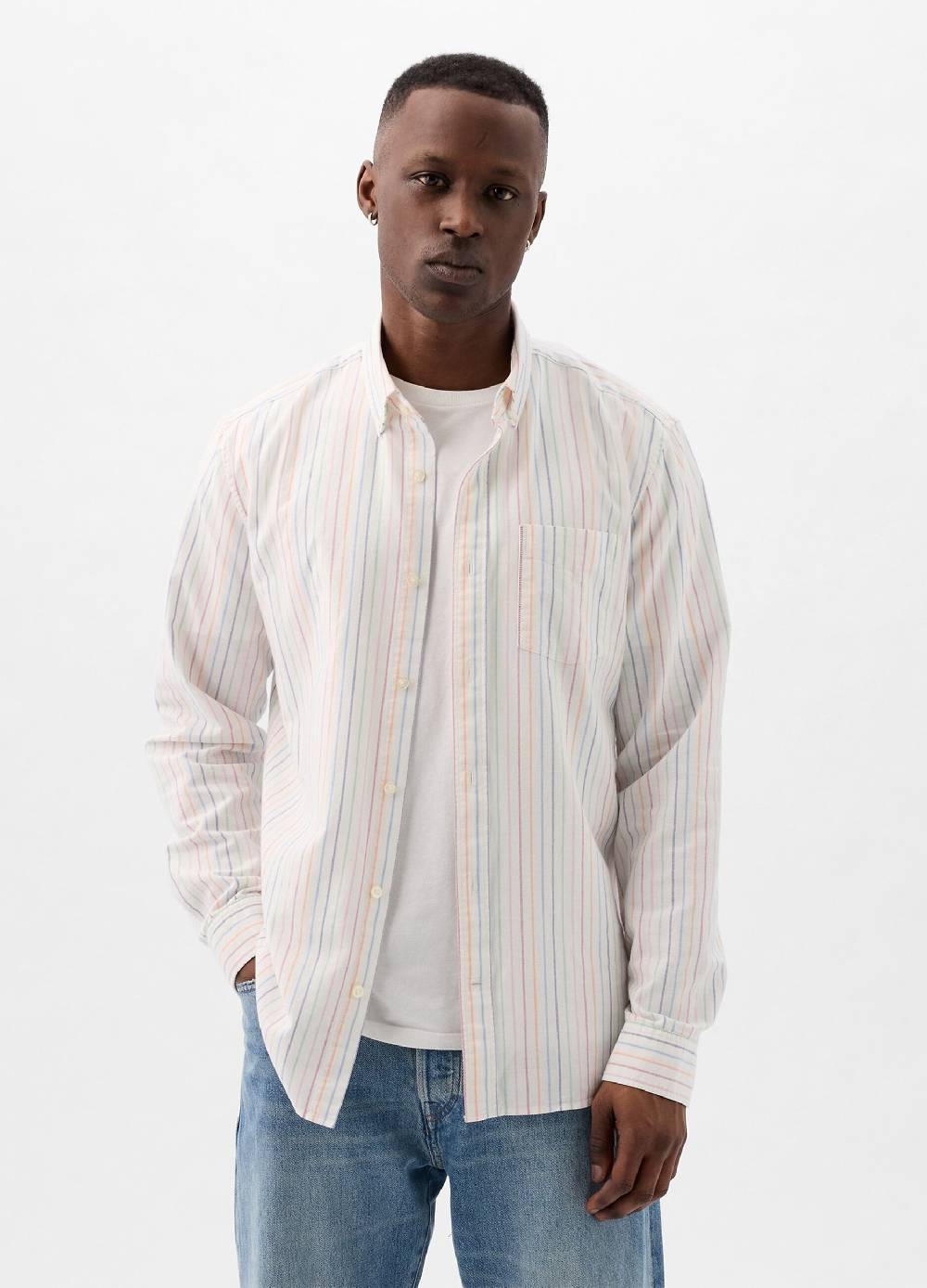 Ovs Camicia Regular Fit In Cotone Oxford A Righe