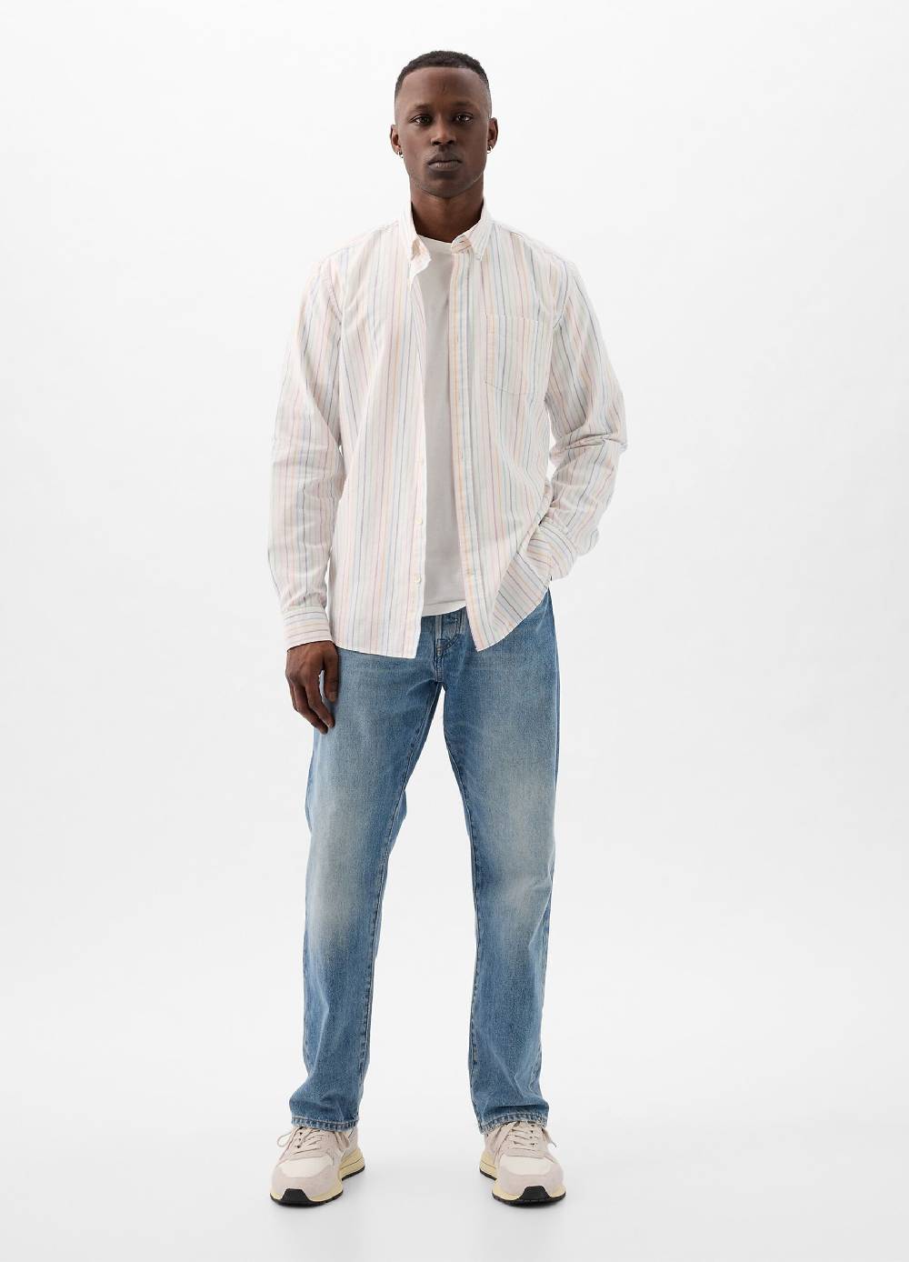 Ovs Camicia regular fit in cotone oxford a righe