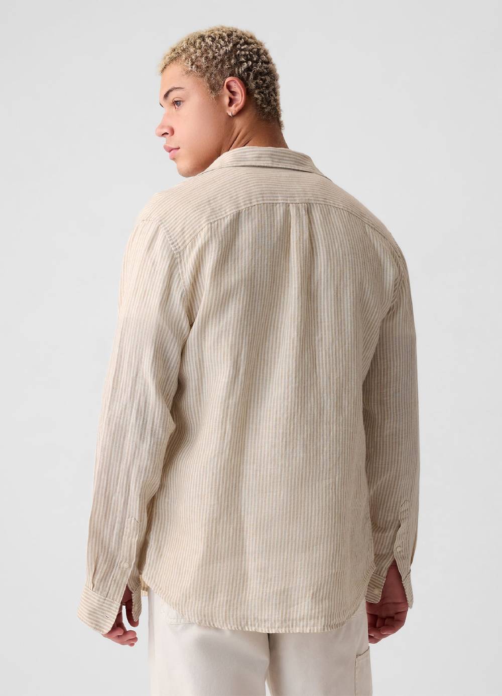 Ovs Camicia Regular Fit In Lino A Righe