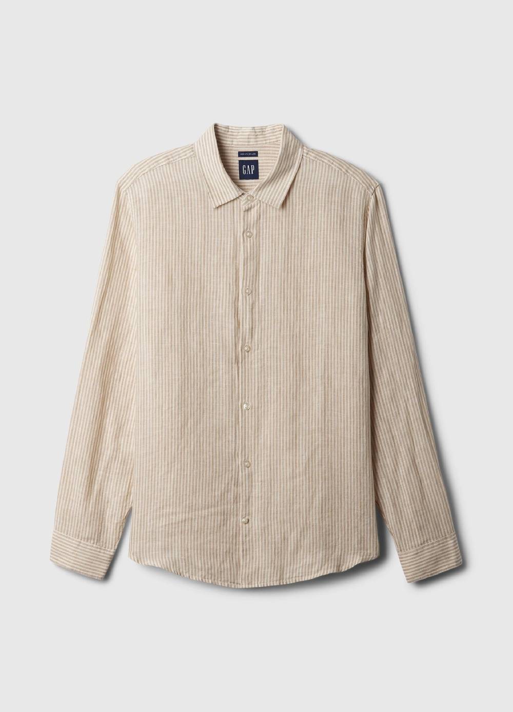 Ovs Camicia Regular Fit In Lino A Righe