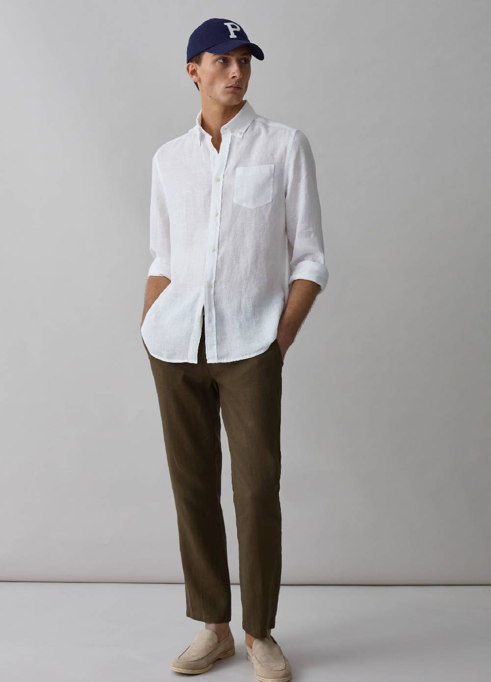 Ovs Camicia regular fit in lino button-down
