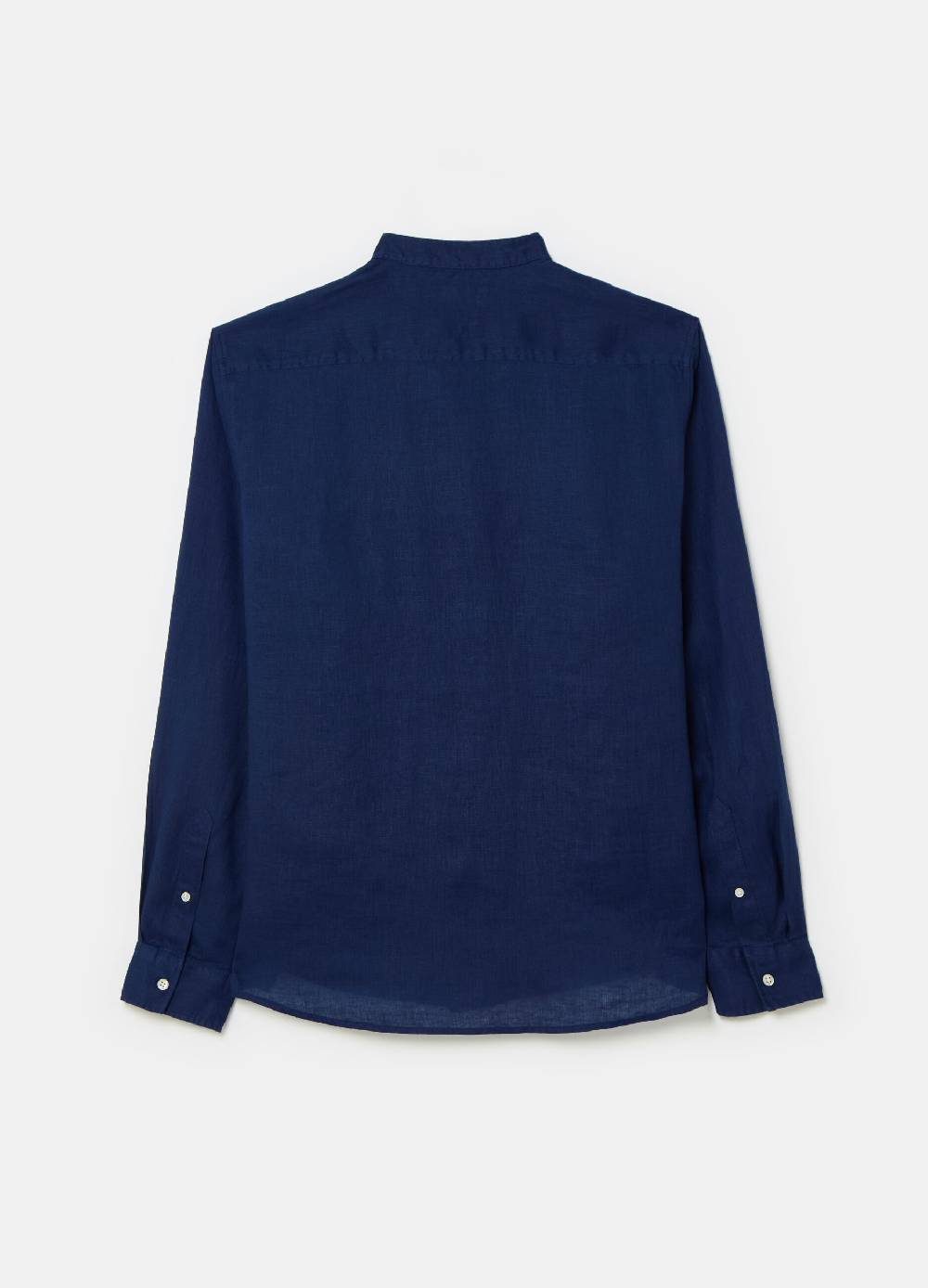 Ovs Camicia Regular Fit In Lino Collo Alla Coreana