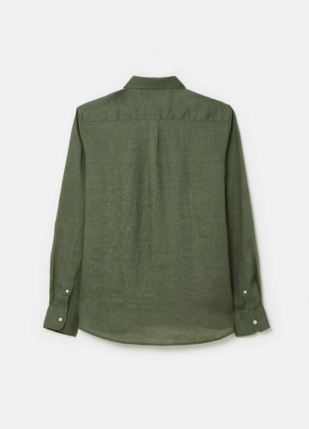 Ovs Camicia Regular Fit In Lino Con Tasca