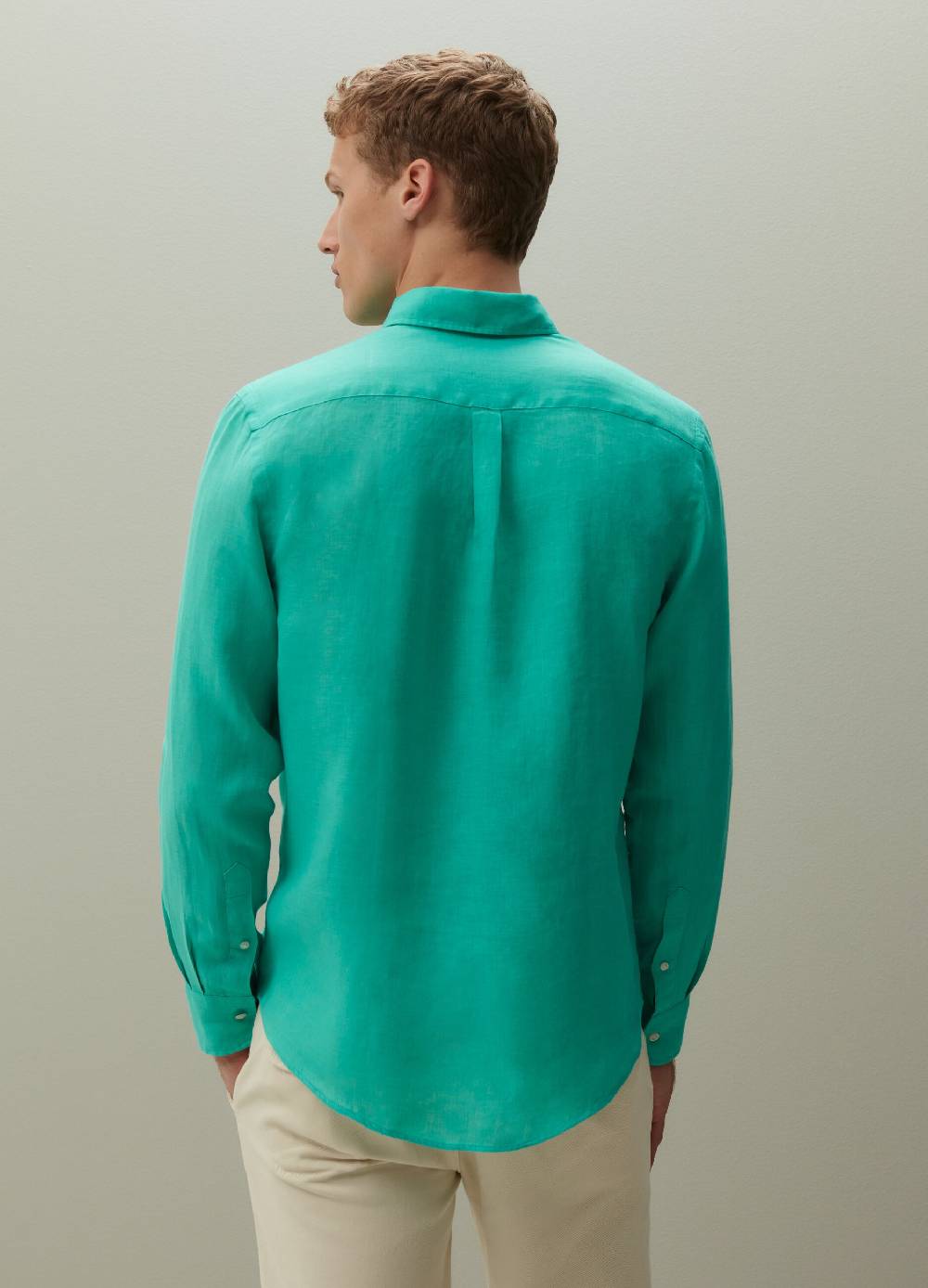 Ovs Camicia Regular Fit In Lino Con Tasca