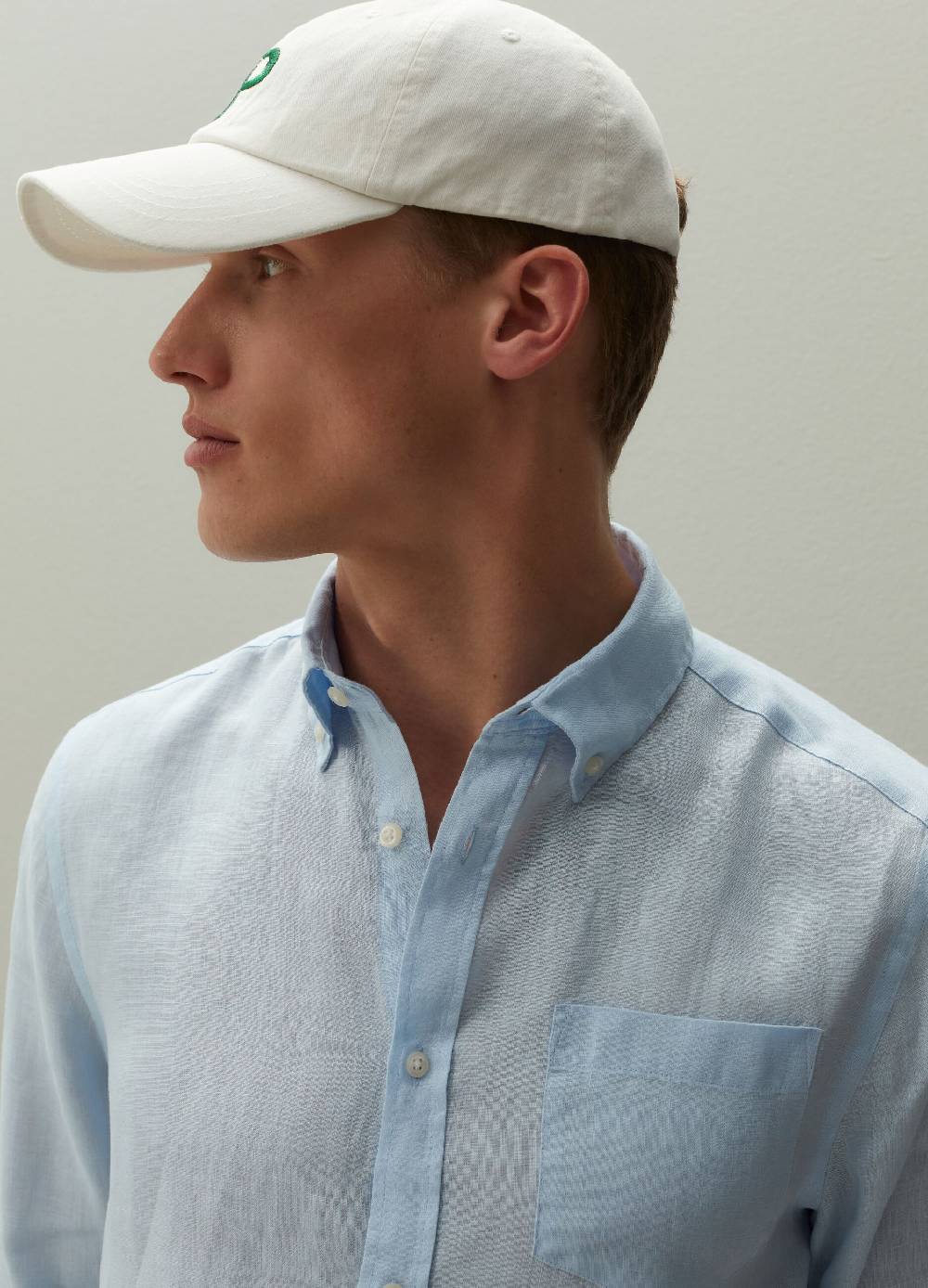 Ovs Camicia Regular Fit In Lino Con Tasca