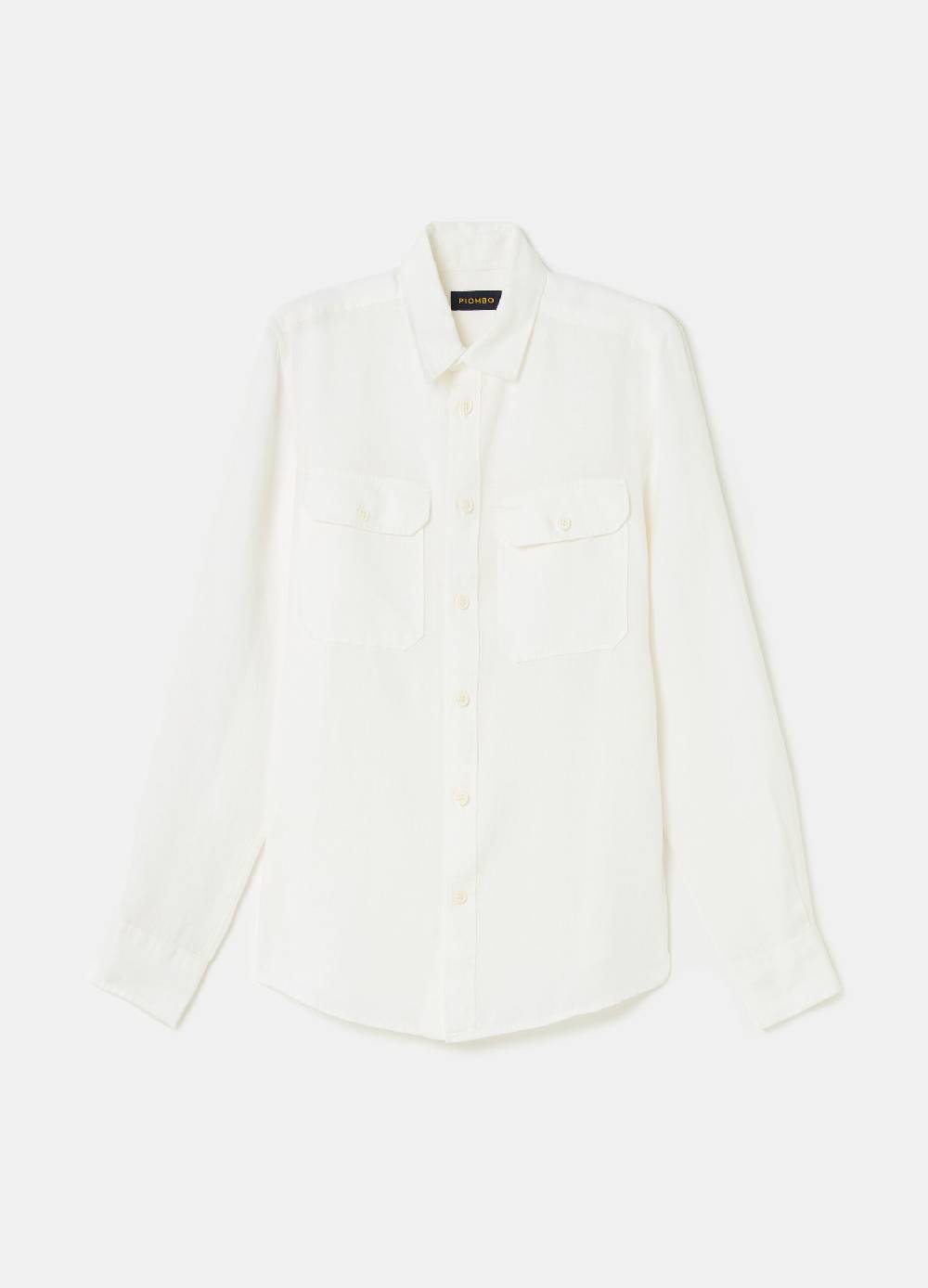 Ovs Camicia Regular Fit In Lino Con Tasche