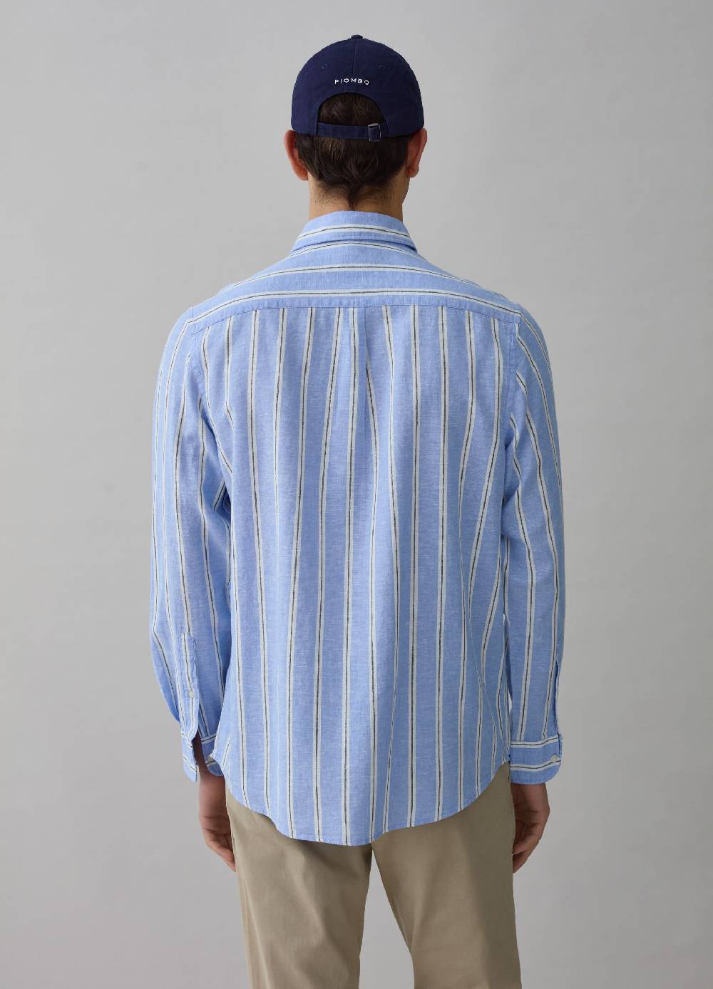Ovs Camicia Regular Fit In Lino E Cotone A Righe