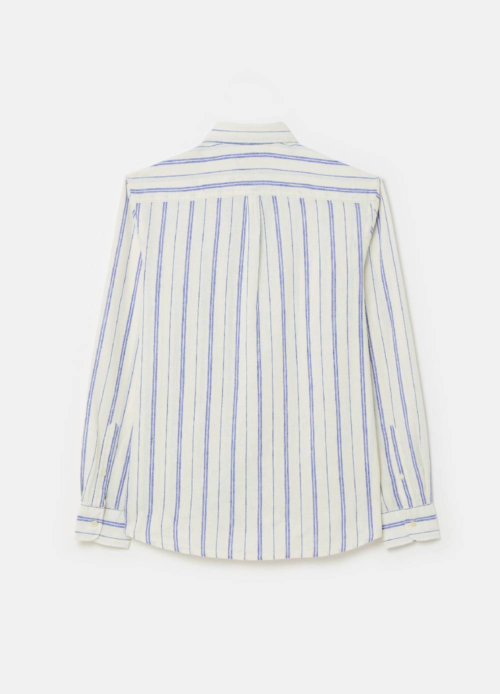 Ovs Camicia Regular Fit In Lino E Cotone A Righe