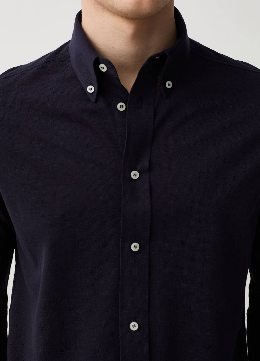 Ovs Camicia Regular Fit In Maglia Button-down