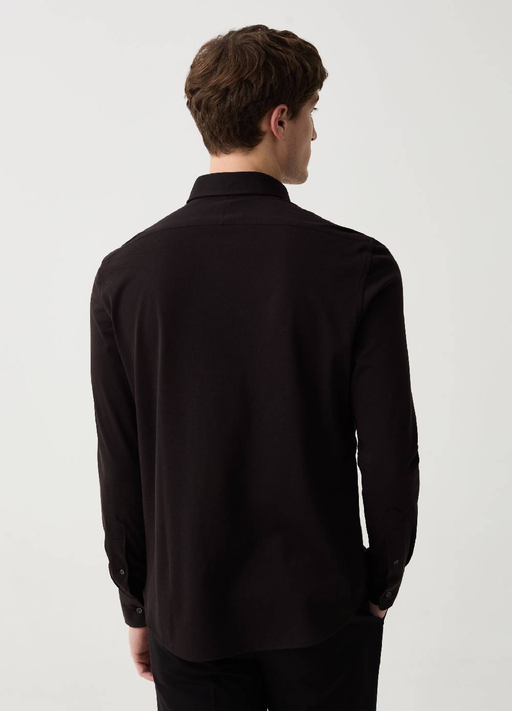 Ovs Camicia Regular Fit In Maglia Tinta Unita