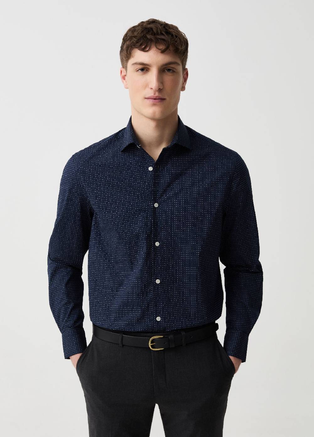Ovs Camicia Regular Fit Stretch Fantasia