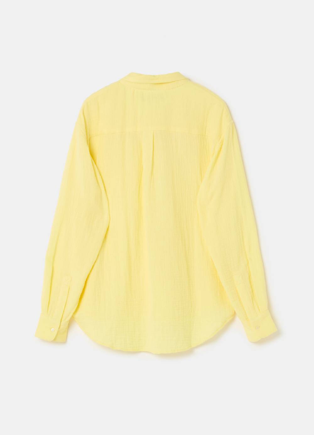 Ovs Camicia Relaxed Fit In Garza Effetto Crinkle