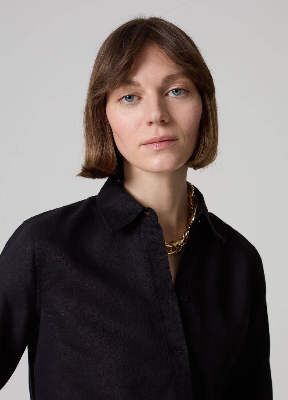 Ovs Camicia Relaxed Fit In Lino Tinta Unita