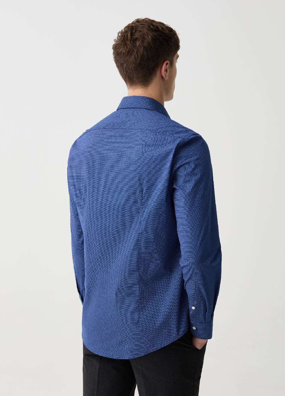 Ovs Camicia Slim Fit Con Micro Fantasia