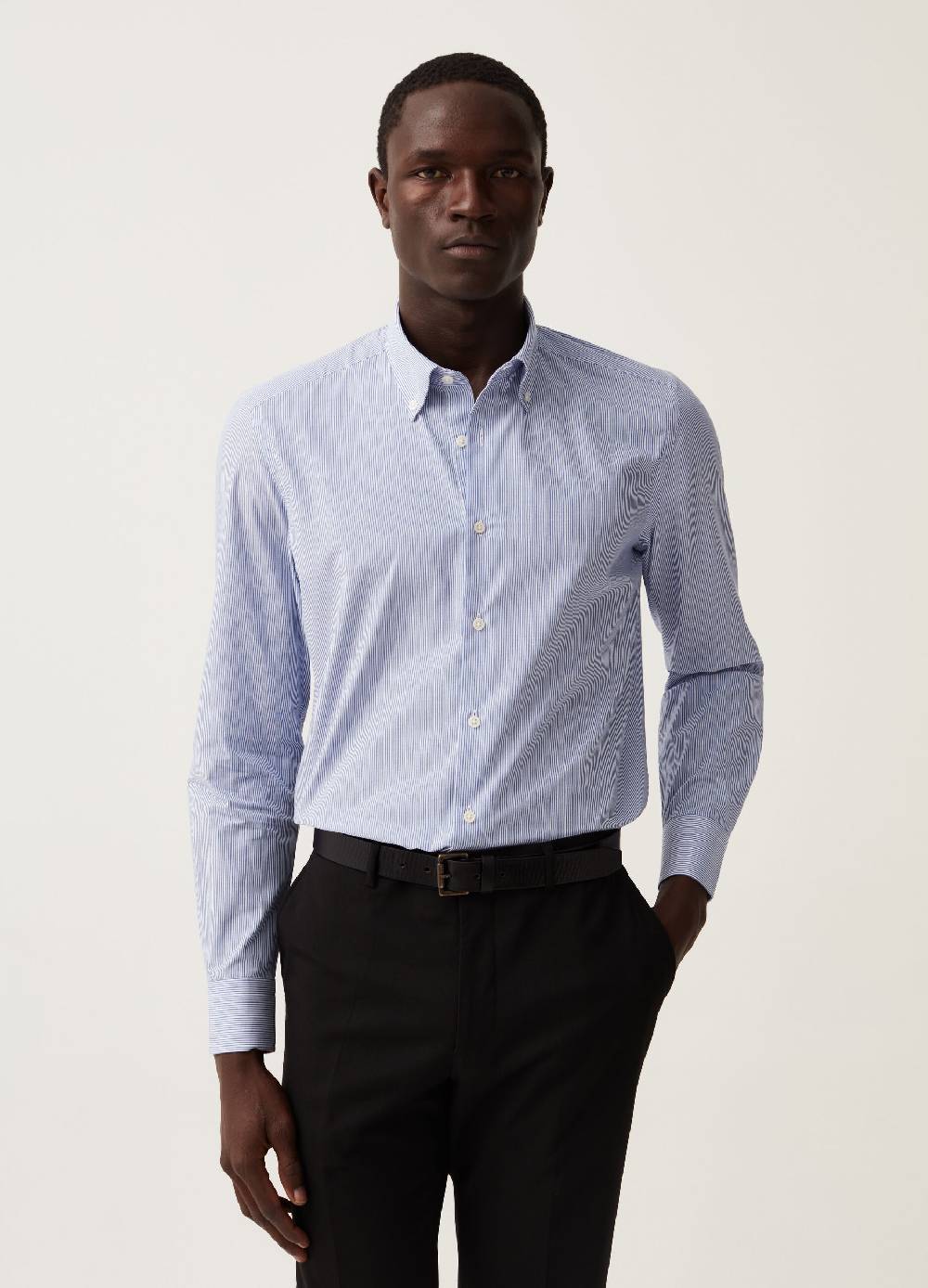 Ovs Camicia slim fit easy iron a righe sottili