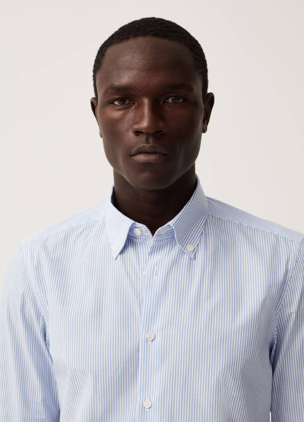 Ovs Camicia Slim Fit Easy Iron A Righe Sottili