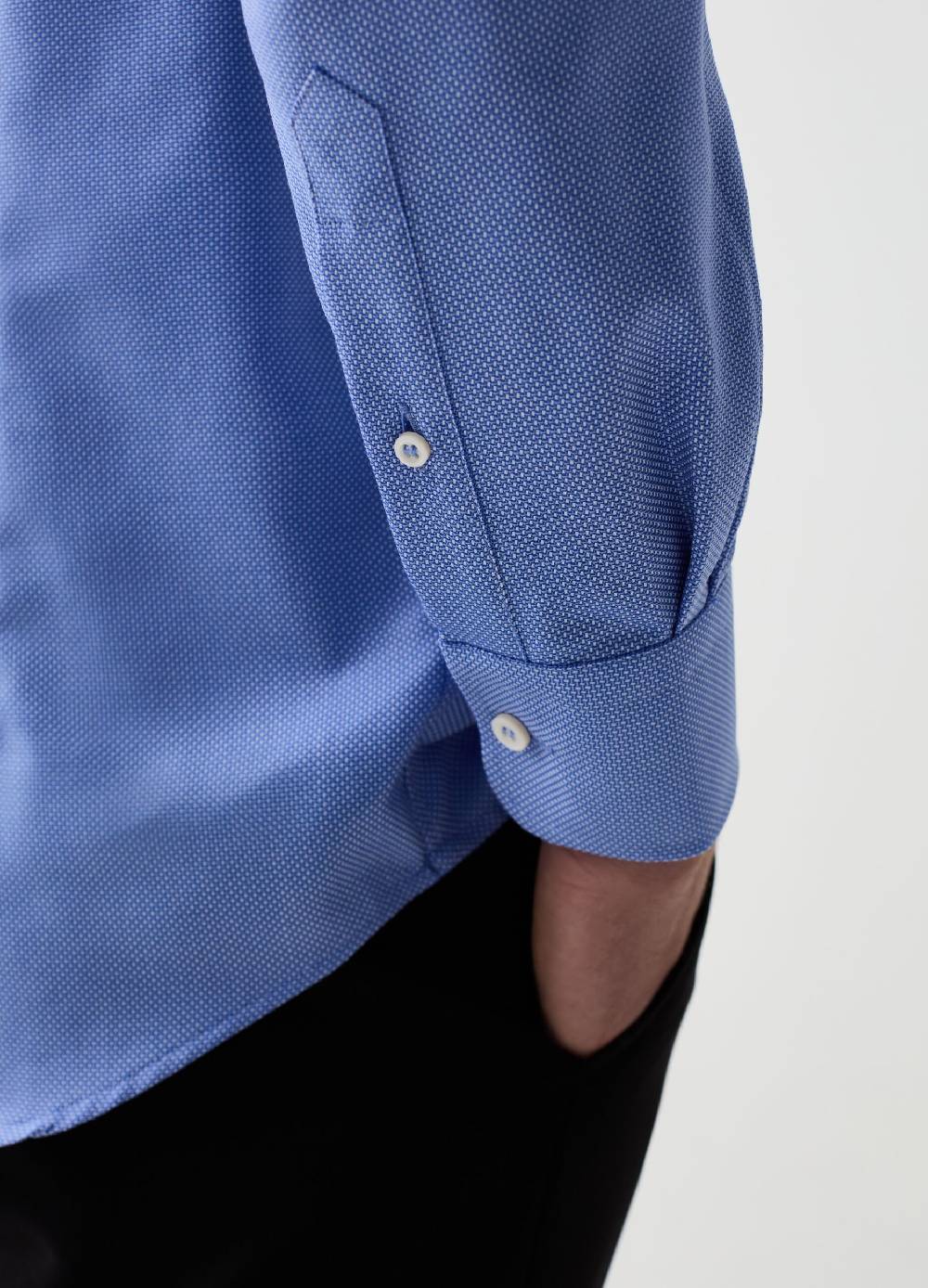 Ovs Camicia Slim Fit Easy Iron Con Micro Trama