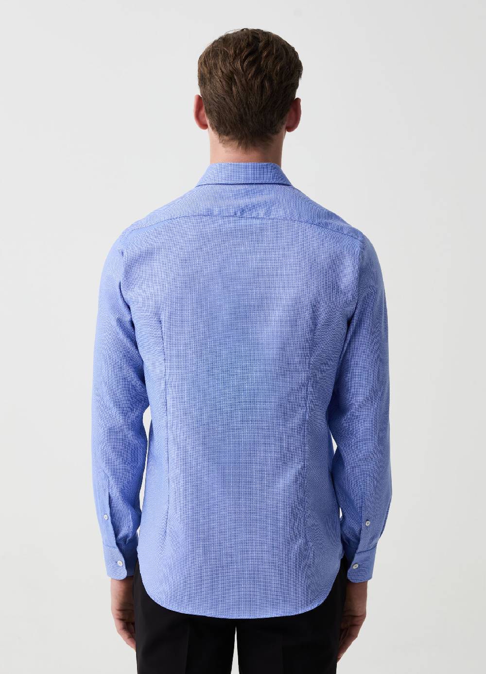 Ovs Camicia Slim Fit Easy Iron Con Micro Trama