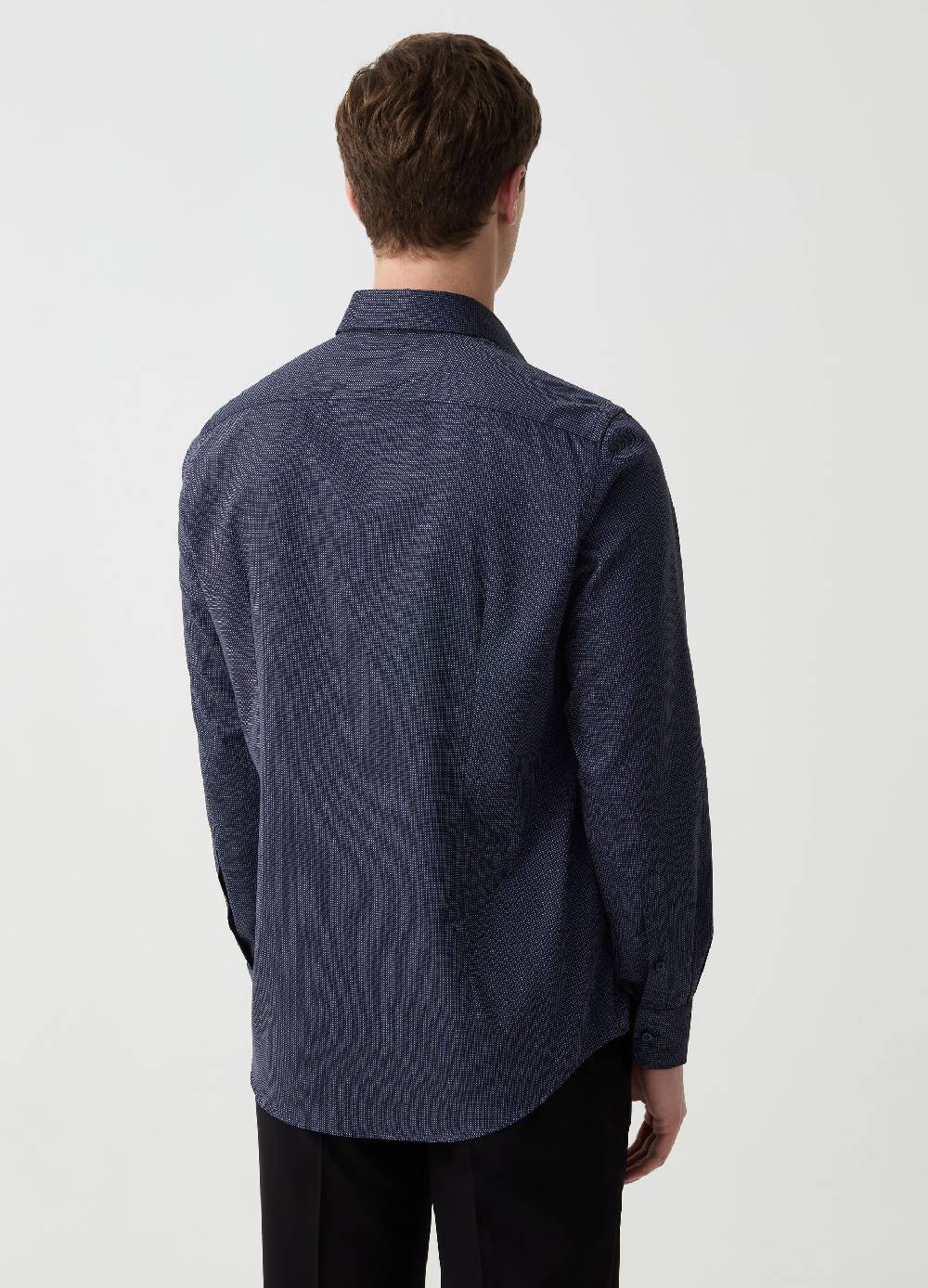 Ovs Camicia Slim Fit Easy Iron Micro Fantasia