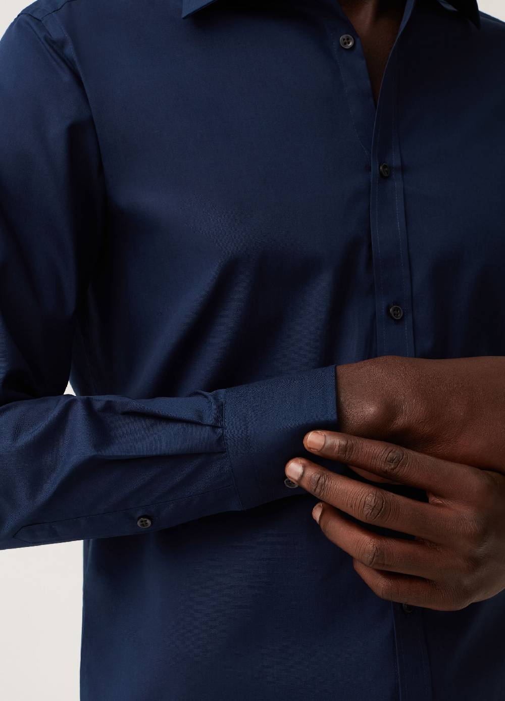 Ovs Camicia Slim Fit Easy Iron Tinta Unita