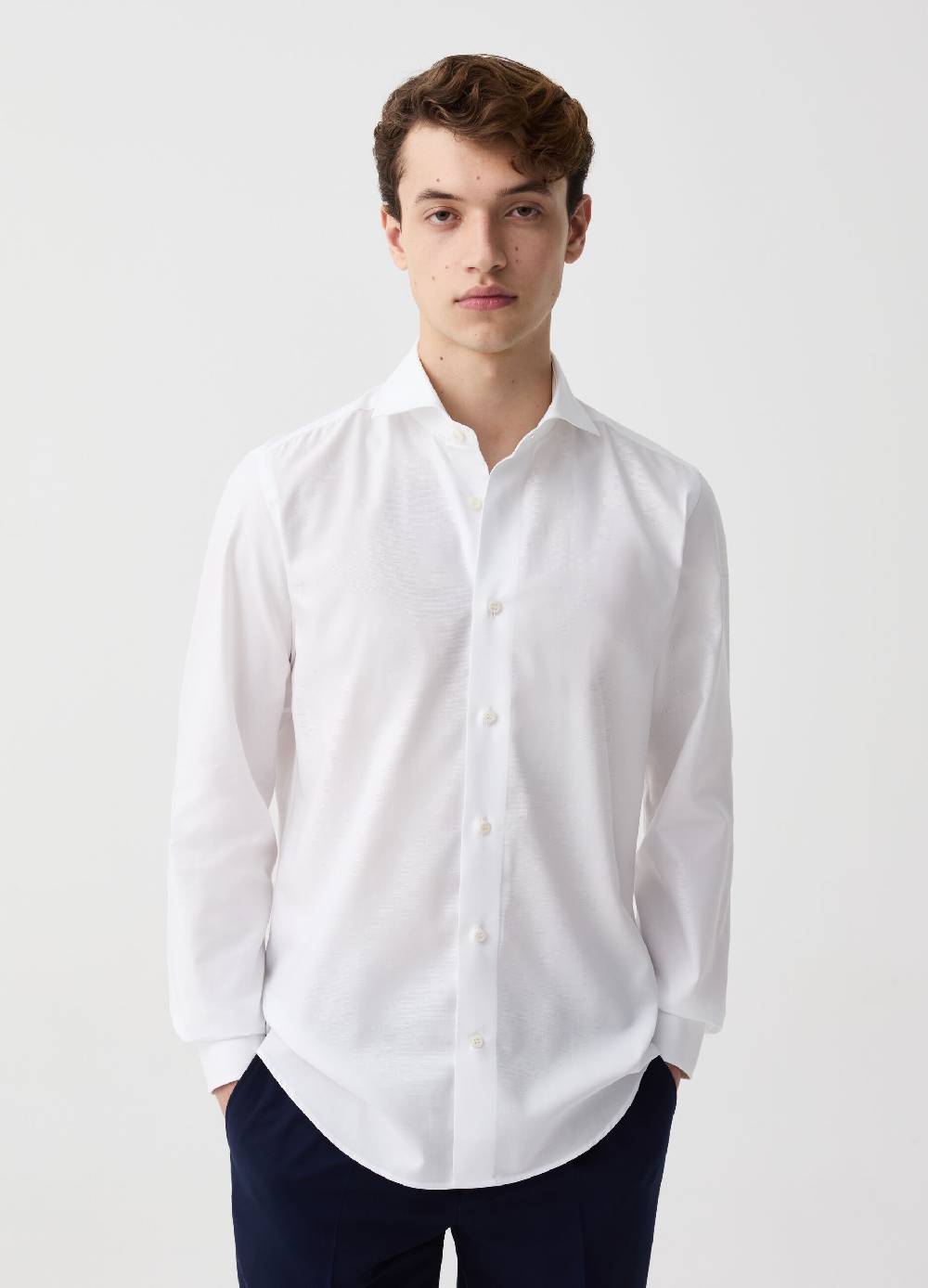 Ovs Camicia Slim Fit In Cotone