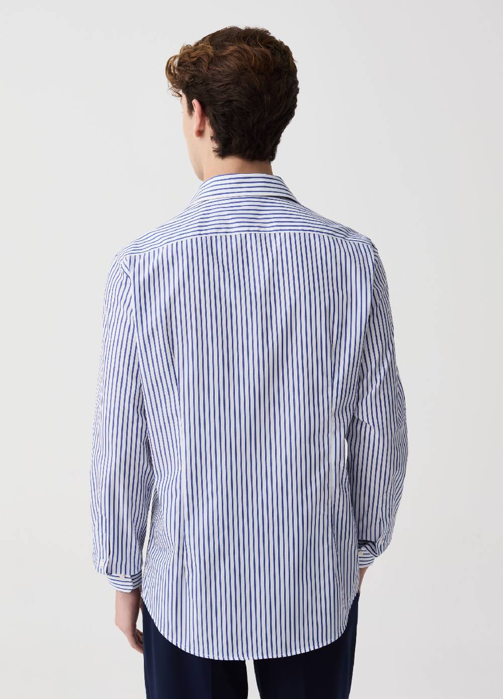 Ovs Camicia Slim Fit In Cotone A Righe