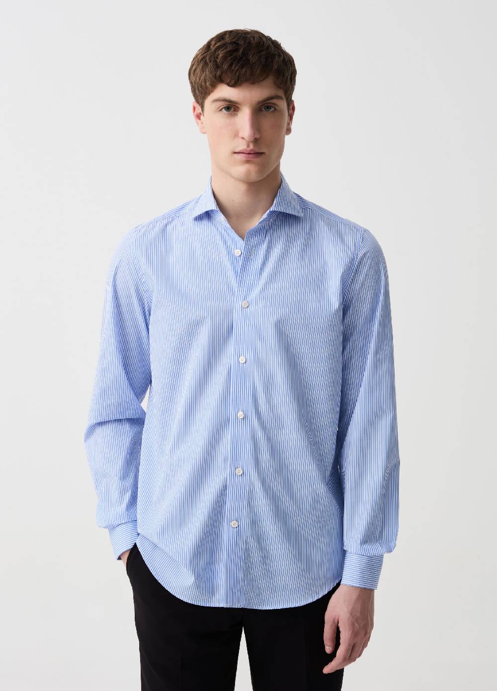 Ovs Camicia slim fit in cotone a righe