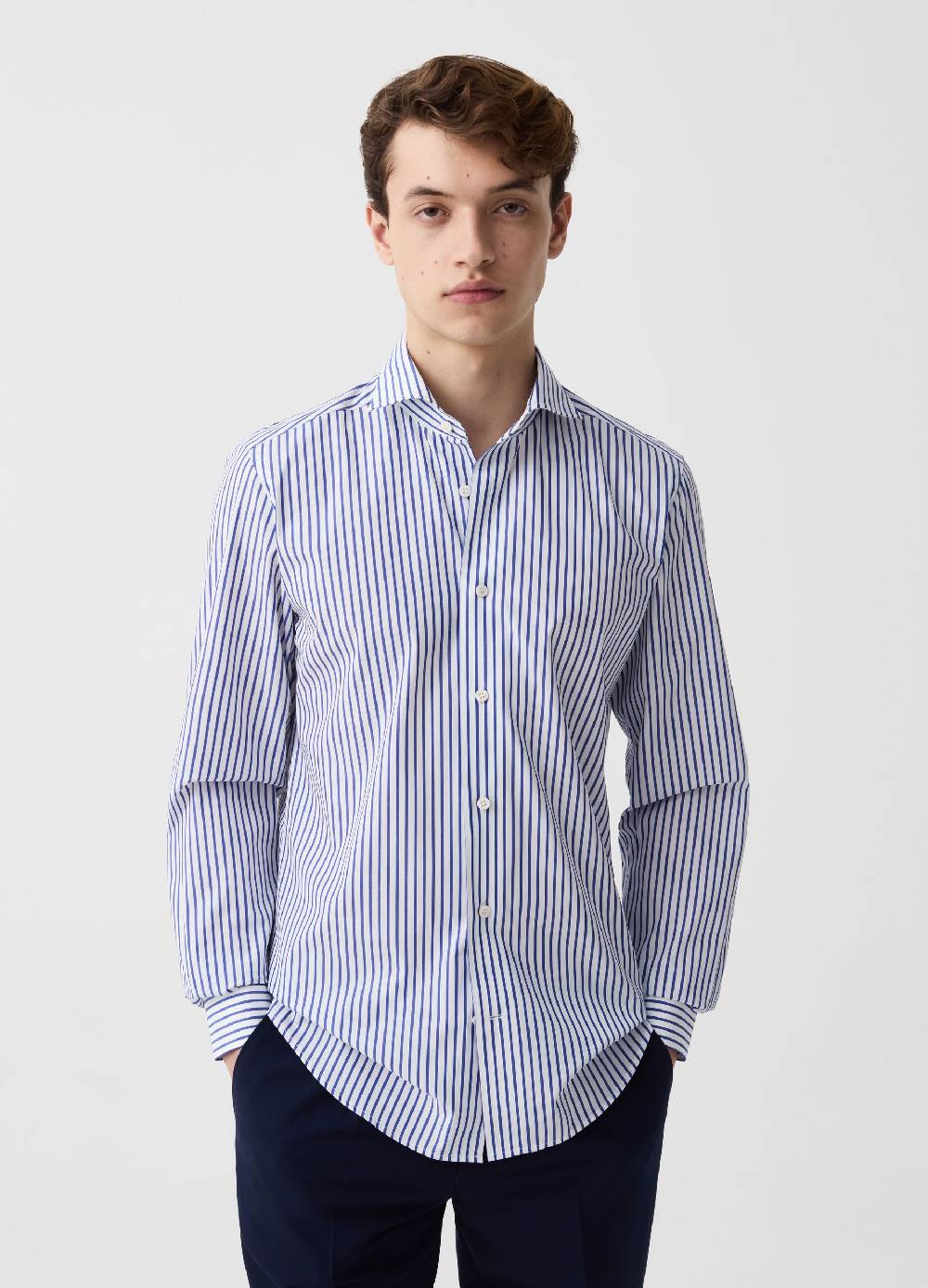 Ovs Camicia slim fit in cotone a righe