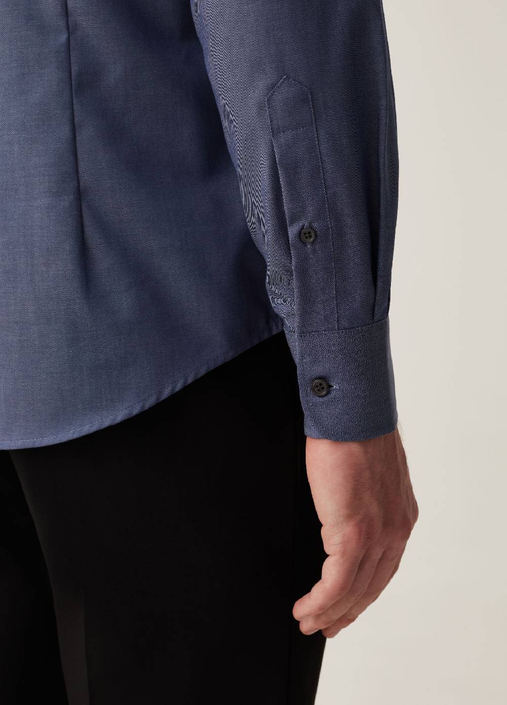 Ovs Camicia Slim Fit In Cotone Chambray No Stiro