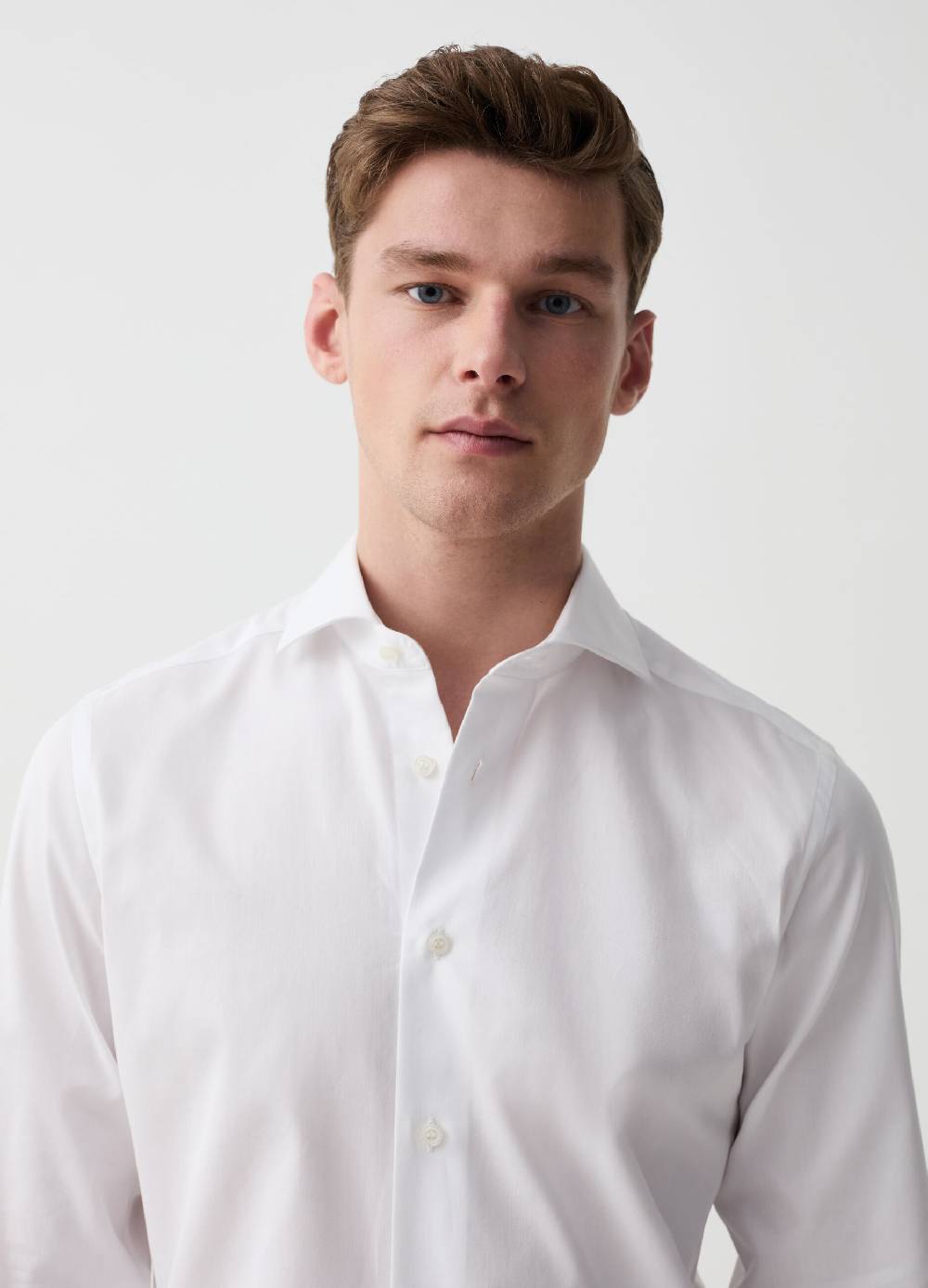 Ovs Camicia Slim Fit In Cotone Doppio Ritorto