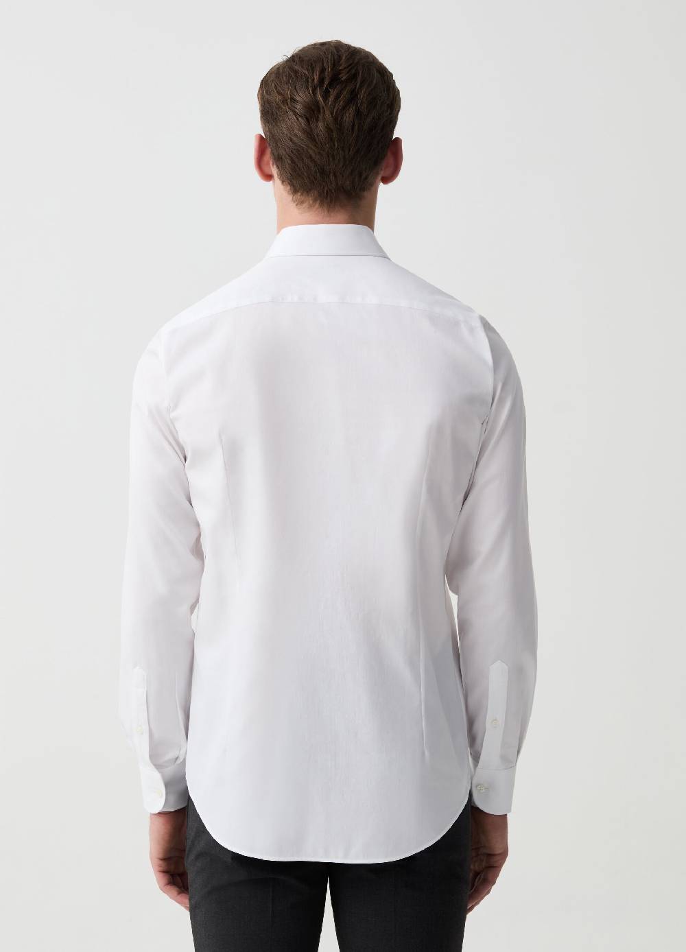 Ovs Camicia Slim Fit In Cotone Doppio Ritorto