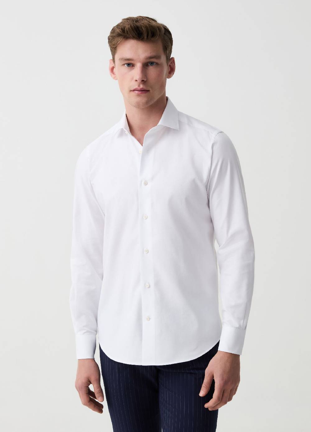 Ovs Camicia Slim Fit In Cotone Easy Iron
