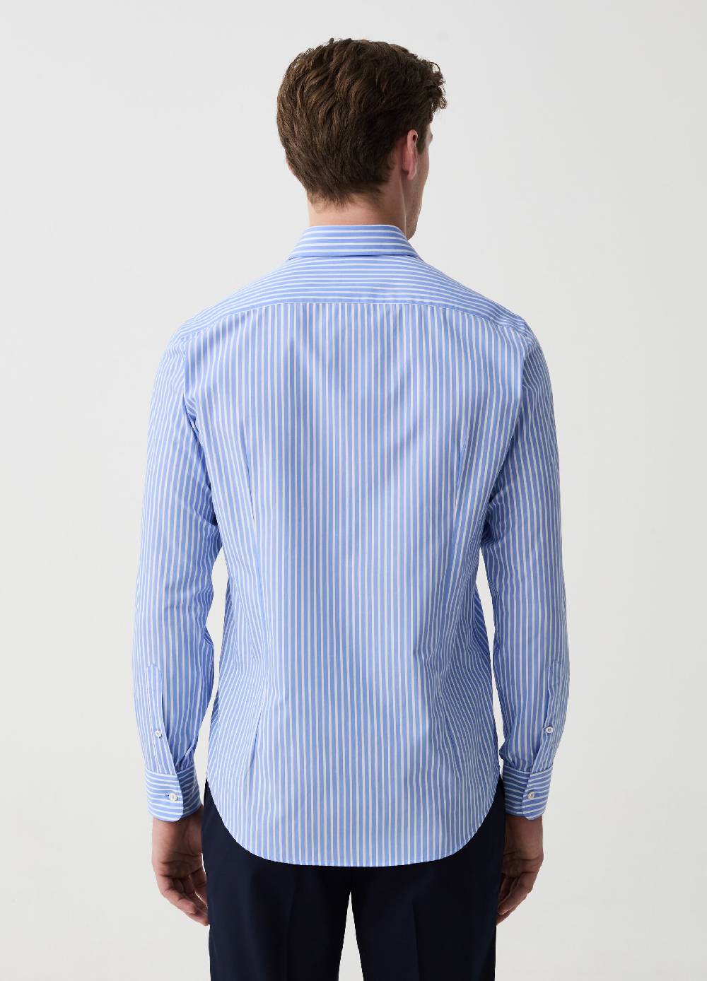 Ovs Camicia Slim Fit In Cotone Easy Iron A Righe
