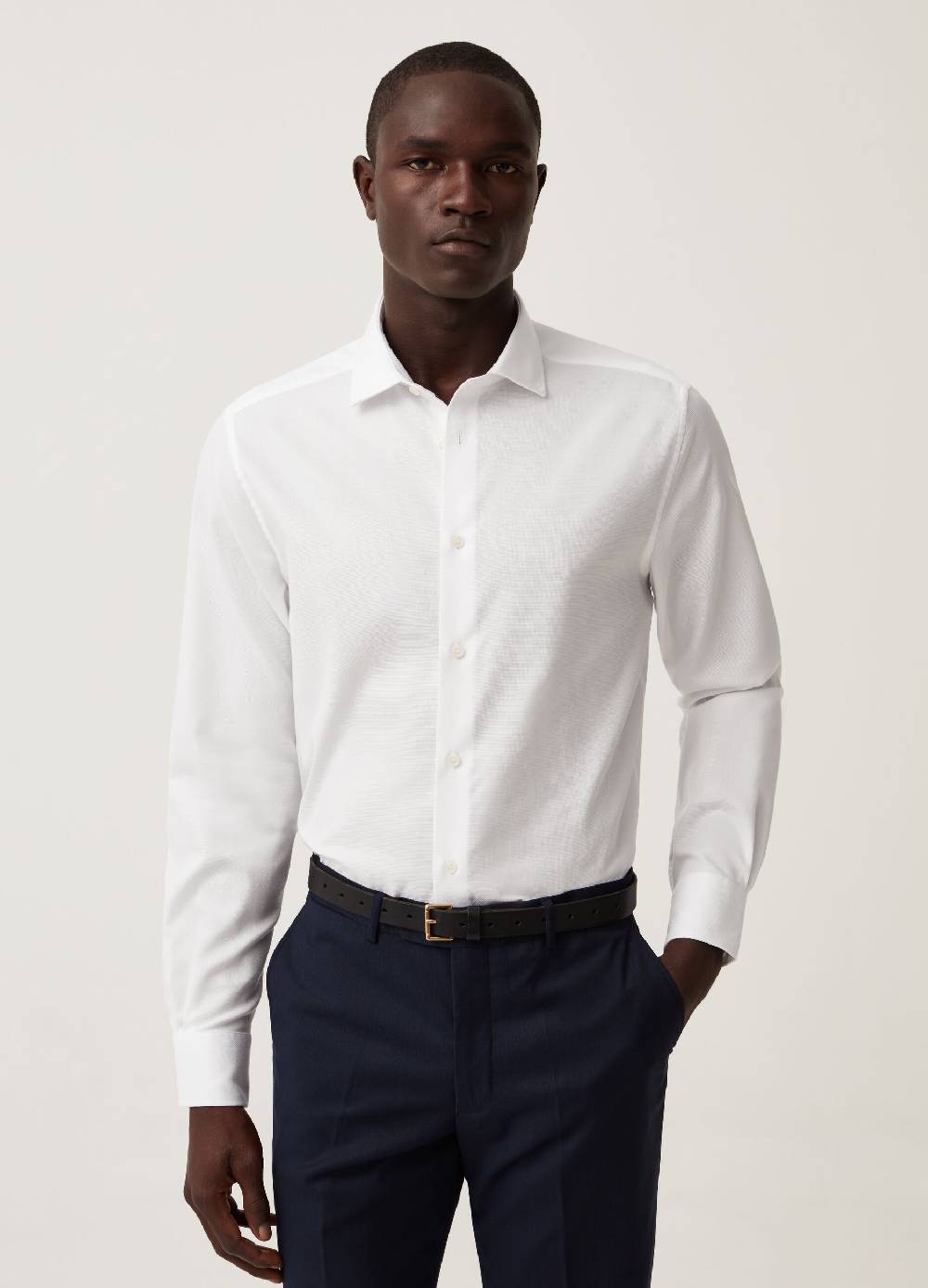Ovs Camicia slim fit in cotone no stiro