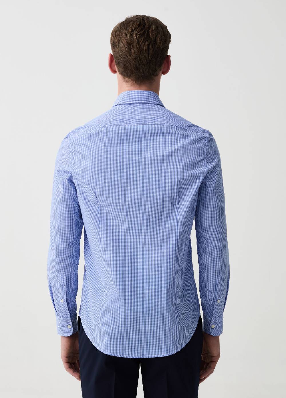 Ovs Camicia Slim Fit Micro Quadri