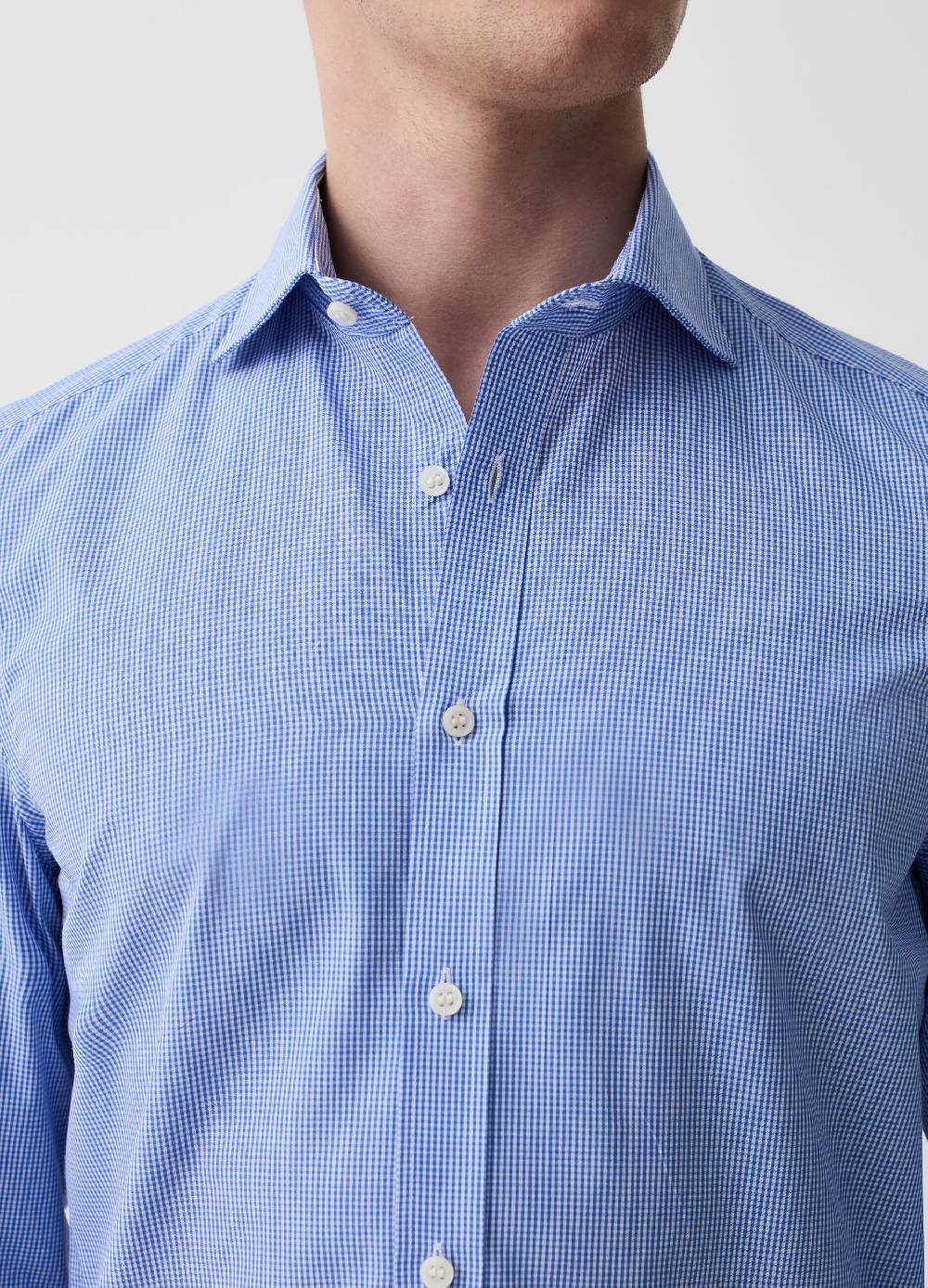 Ovs Camicia Slim Fit Micro Quadri