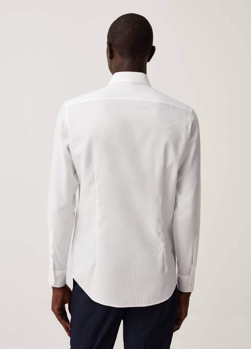 Ovs Camicia Slim Fit No Stiro Tinta Unita