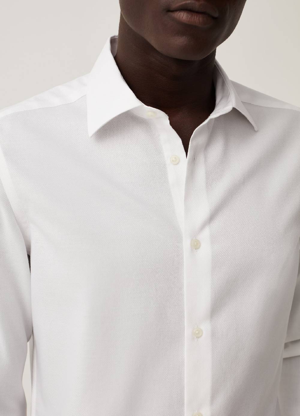 Ovs Camicia Slim Fit No Stiro Tinta Unita