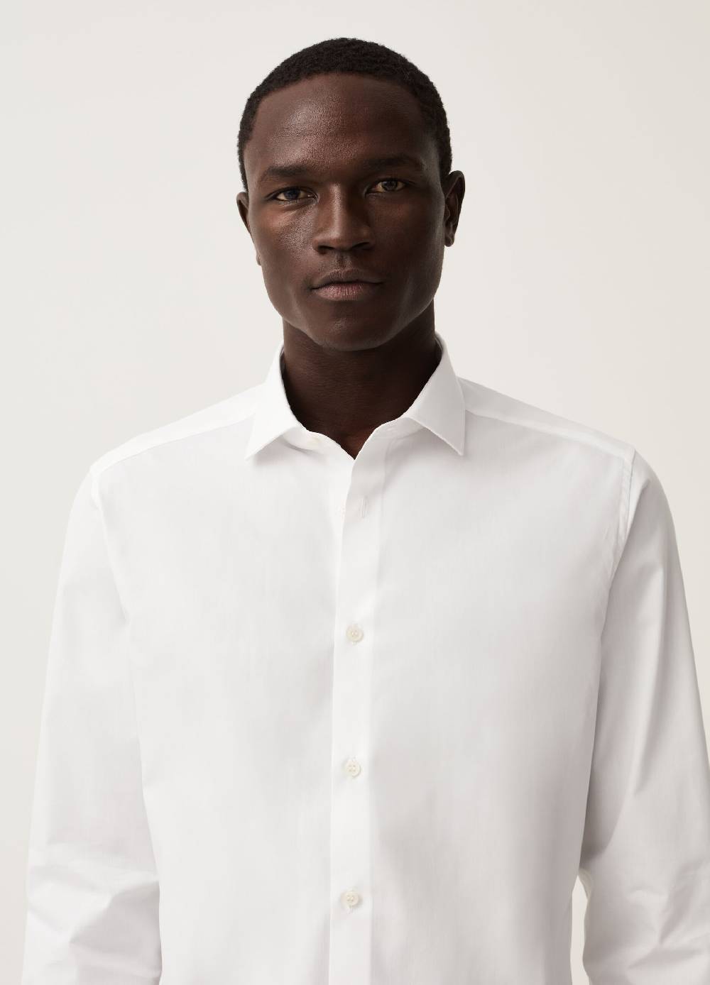 Ovs Camicia Slim Fit No Stiro Tinta Unita