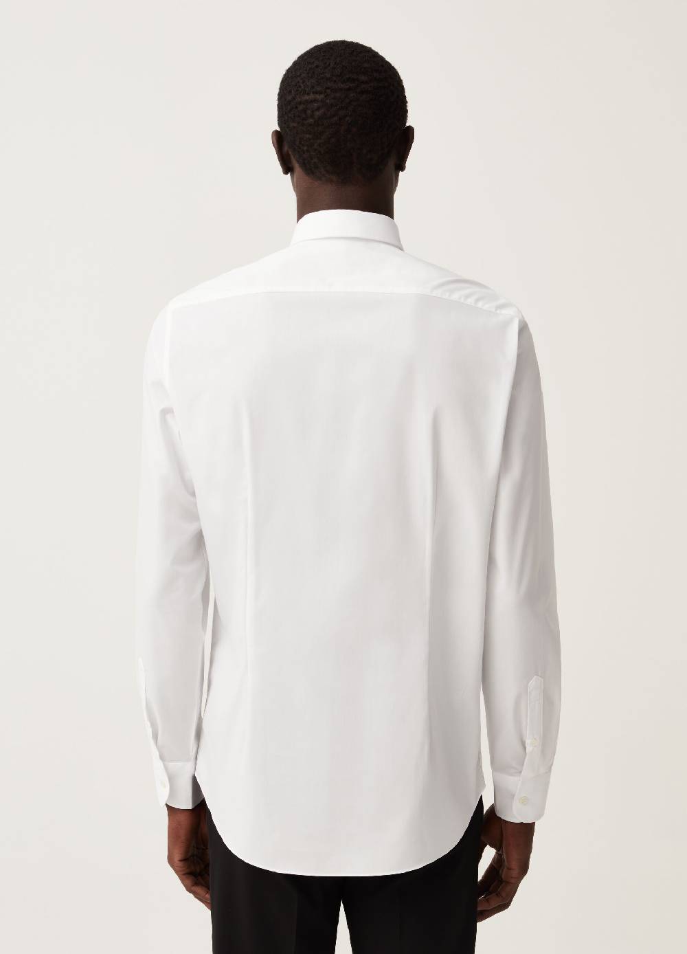 Ovs Camicia Slim Fit No Stiro Tinta Unita