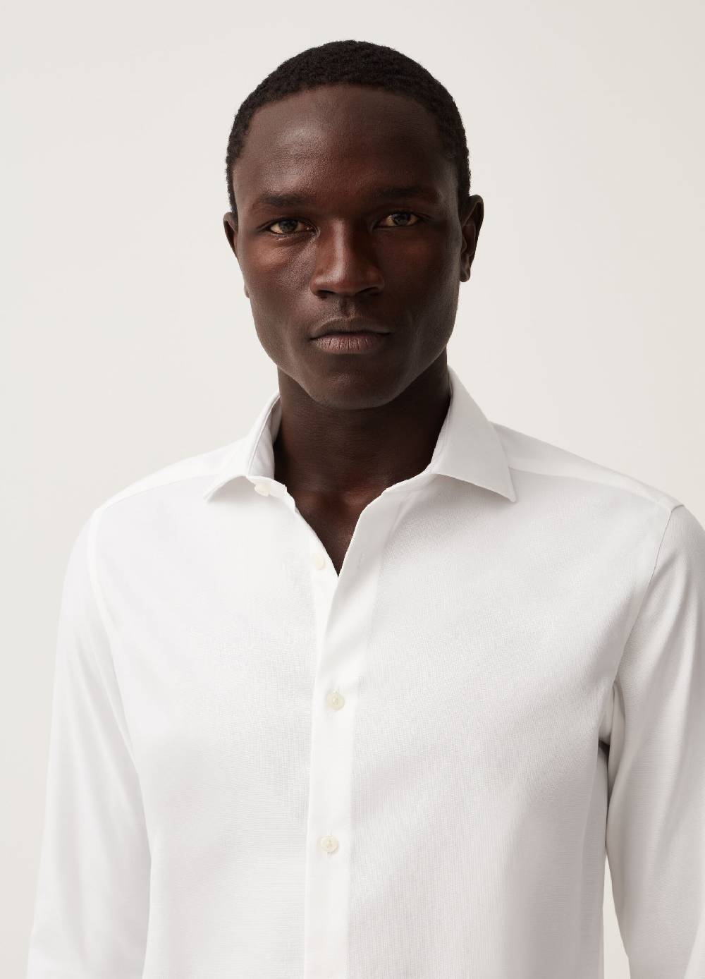 Ovs Camicia Slim Fit No Stiro Tinta Unita