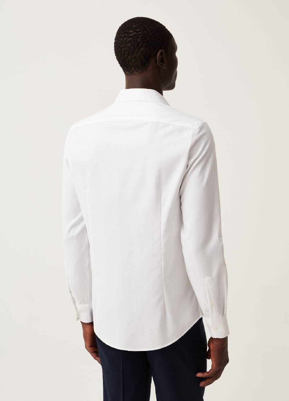 Ovs Camicia Slim Fit No Stiro Tinta Unita